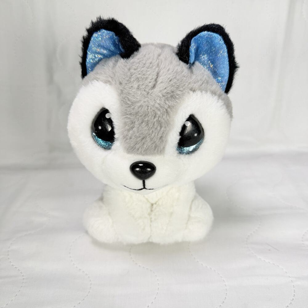 Cutie Pet Tudies Mishka Husky 2023 Precious Moments Plush Blue Glitter Eyes 7"